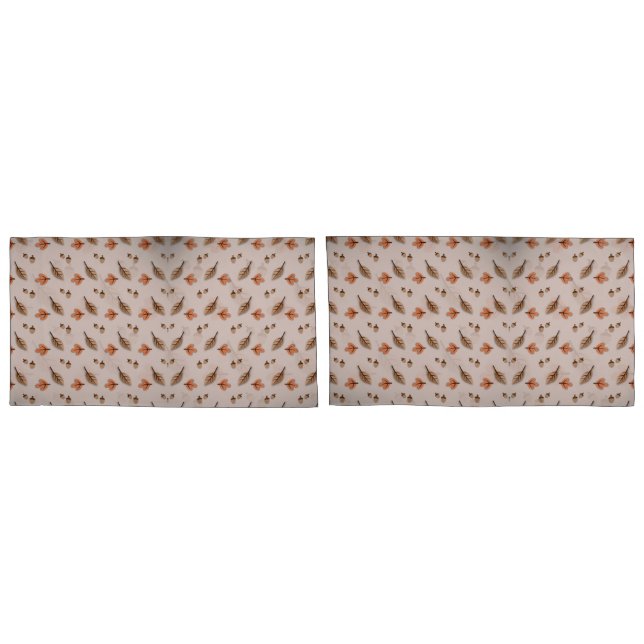 Fall Pattern Pillowcases – Matching Bedroom Beddin (Traseira-Conjunto)