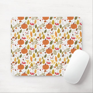 Fall Pumpkin Pattern Mouse Pad