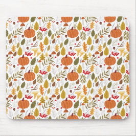 Fall Pumpkin Pattern Mouse Pad