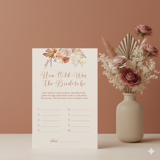 Fall Rustic How Old Was The Bride-to-be Game (Criador carregado)