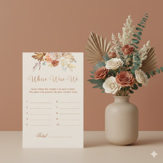 Fall Rustic Terracotta Where were we Bridal Game