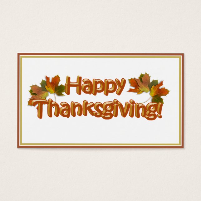 Fall Seasons Best Happy Graças Text (Frente)