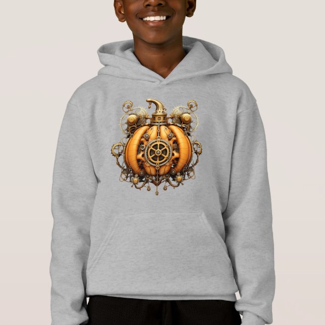 Fall Steampunk Pumpkin Hoodie (Frente)