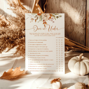 Fall terracotta over ou under chá de panela game