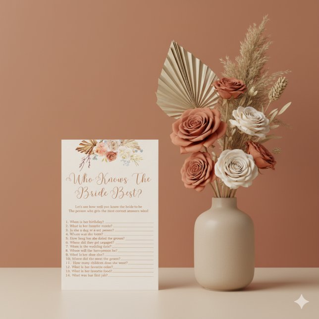 Fall Terracotta Who Knows The Bride Best Game (Criador carregado)