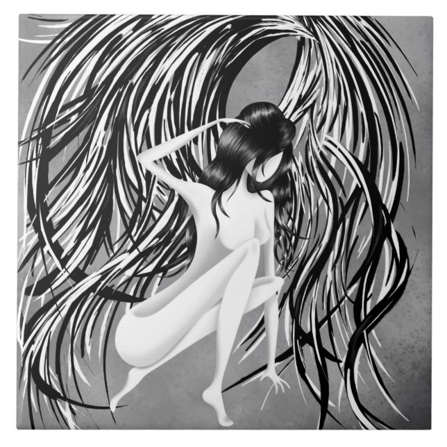 Fallen Angel Cinza Monocromática (Frente)