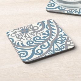 Falling Snowflakes Blizzard Porta copos Set