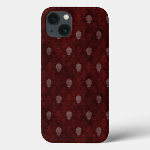 Falln Victorian Skulls Red