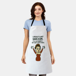 Falo Sarcasmo Fluente com mãos de Jazz, Apron Sarc