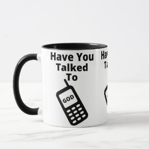Falou Com Deus Uma Caneca De Dois Tons?