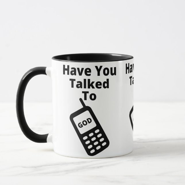 Falou Com Deus Uma Caneca De Dois Tons? (Esquerda)
