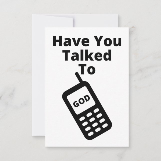 Falou Com Um Cartão De Saudação Simples? (Frente)