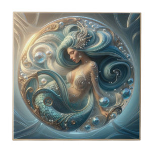 Falsas Pedras Preciosas Sereia   Efeito 3D Art Nou