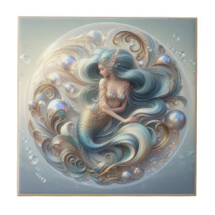 Falsas Pedras Preciosas Sereia   Efeito 3D Art Nou