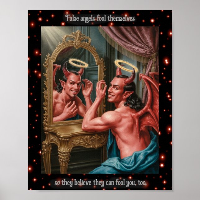 False Angels Fool Themselves Poster Print Wall Art (Frente)