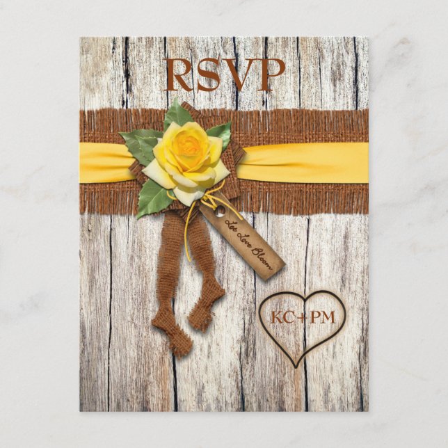 Falso Cartão de Resposta de Casamento de Rosa Amar (Frente)