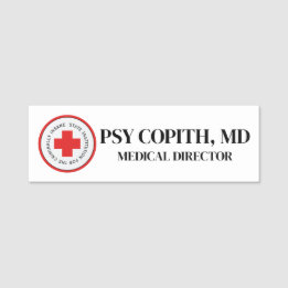 Falso Nome de etiqueta do Dr. Halloween Insano Asi