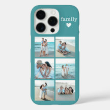 Família 6 Foto Verde Azul