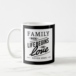 Família, amor, caneca de café personalizada da