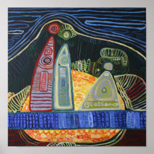 Familia Asbtract Art Painting Value Poster Paper