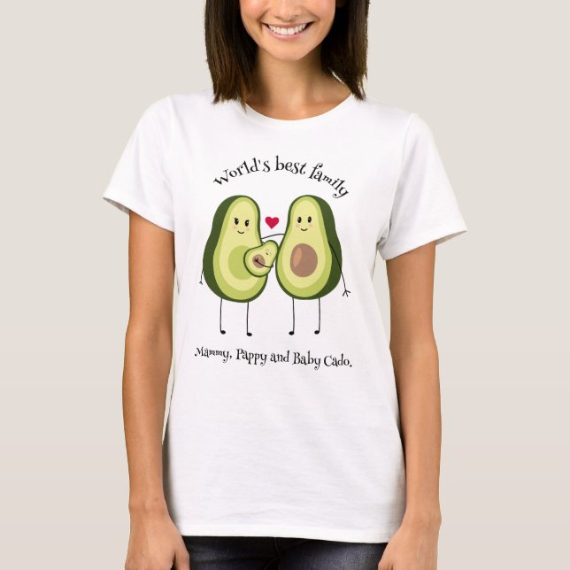 Família Avocado. Camiseta (Frente)