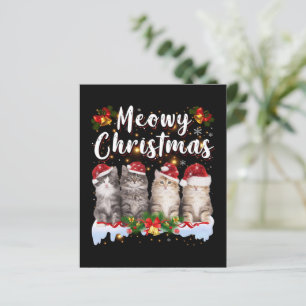 Família Cat Meowy Correspondendo Papais noeis de p