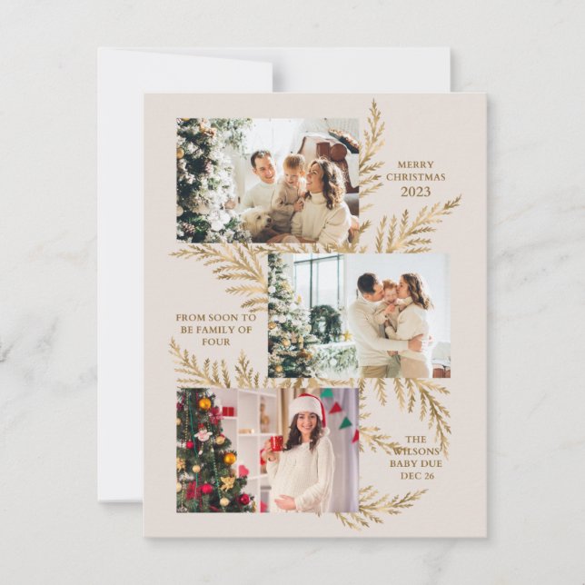 Família de 4 Wreath Xmas Joia do anúncio de gravid (Frente)