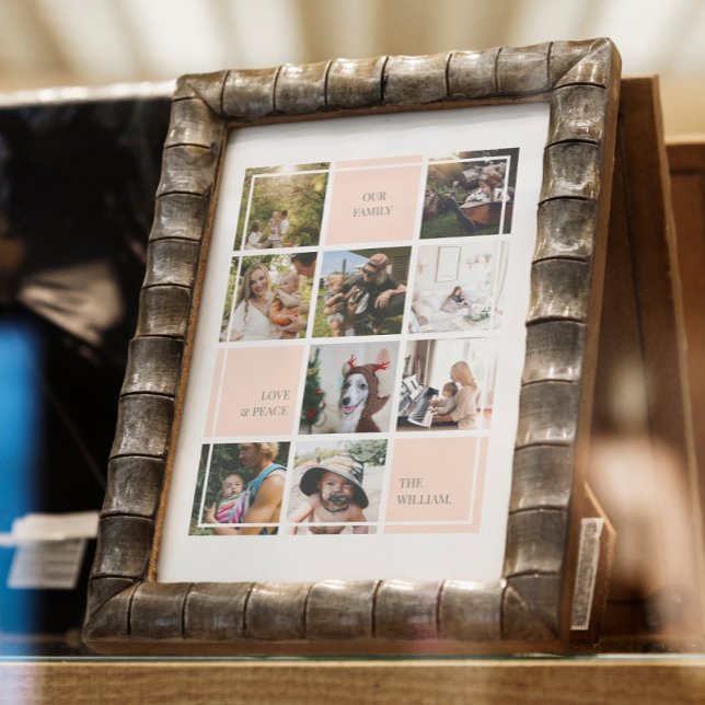 FAMÍLIA DE AMOR E PAZ FOTO COLLAGE POSTER E IMPRES (Criador carregado)