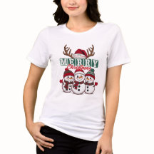 Família de Boneco de Neve Fofo Natal de Inverno