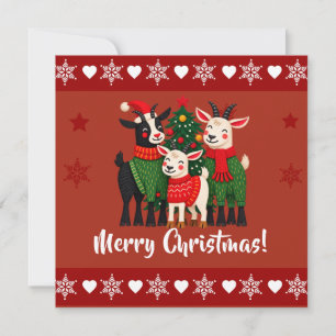 Família de Cabras Feliz Natal