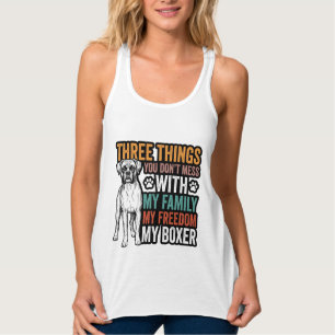 Família de Cachorro Boxer Desenho de Camisa Vintag