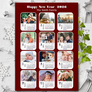 Família de Calendários 2026 Foto 12 Foto Moderna C