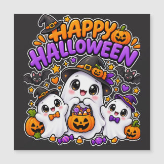 Família de Fantasmas de Halloween Fofa