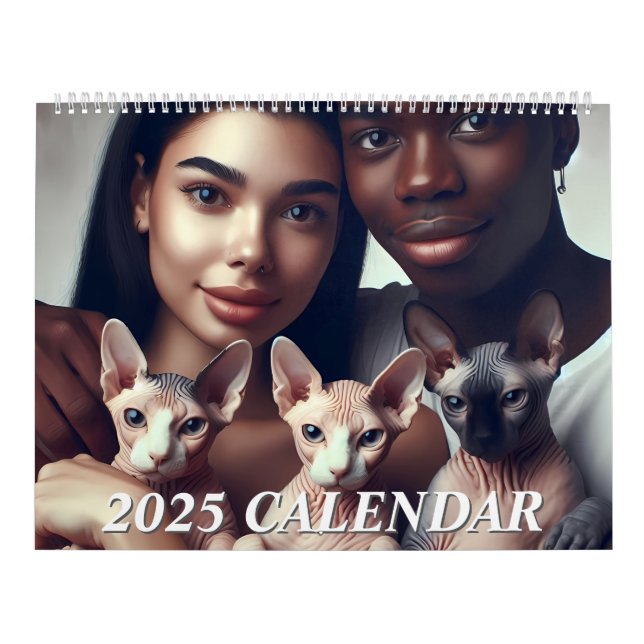 Família de Fotos de Calendário Sphynx 2025 Persona (Capa)