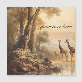 Família de Girafa Antiga Presente Personalizado Bo