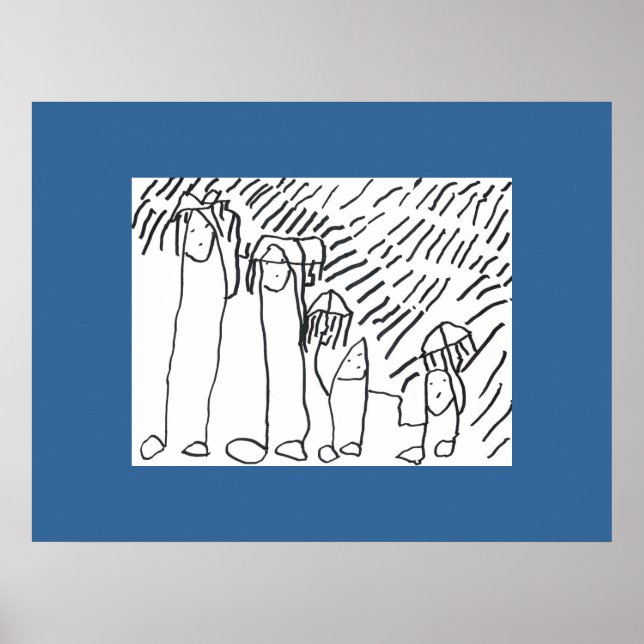 Família de Isaac na Poster da Chuva (Frente)