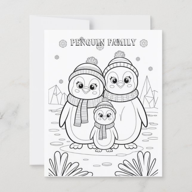 Família de pinguins (Frente)