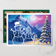 Família do Homem de Neve, Feliz Natal em Verde, Pr