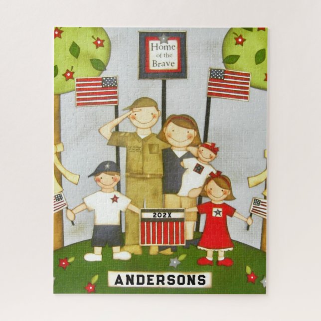 Família EUA Gift Jigsee Quebra-cabeça (Vertical)