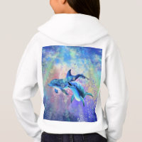Família feliz Casal de golfinhos Hoodie