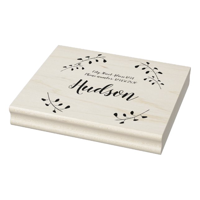 Família Floral e carimbo de endereço de retorno (Carimbo)