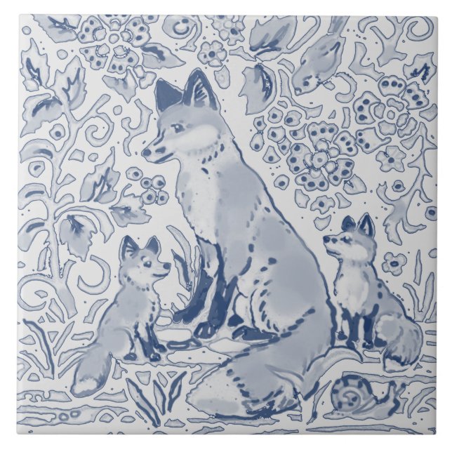 Família Fox Denim Blue White / Madeira Cinza (Frente)