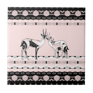 Família Gazela Arte Deco Decorativo