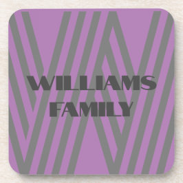 FAMÍLIA GIFT PURPLE CINZA MONOGRAM PORTA COPOS ART