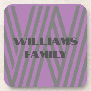 FAMÍLIA GIFT PURPLE CINZA MONOGRAM PORTA COPOS ART