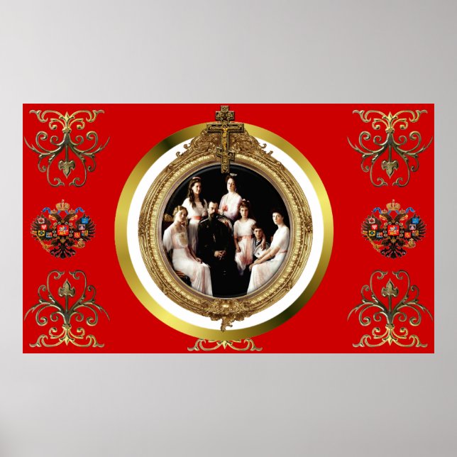 Família Imperial Russa Romanov Poster (Frente)