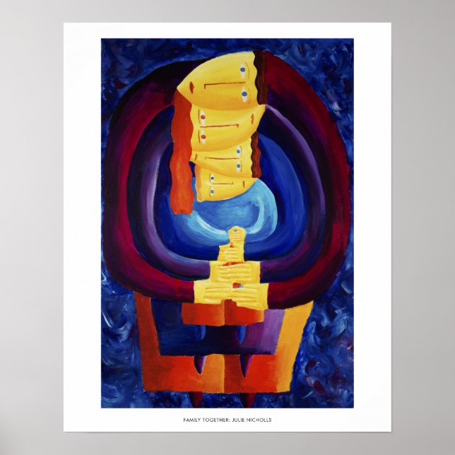 Família Junta Impressão de pintura de retrato mode (Frente)