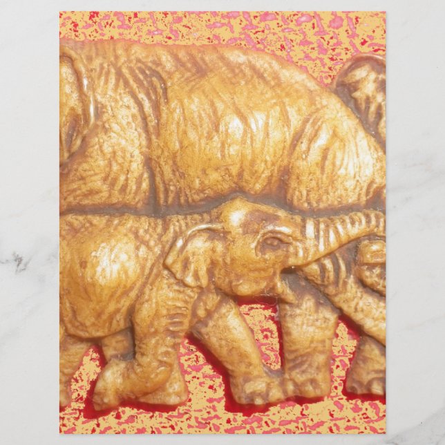 Família legal de elefantes coloridos (Frente)