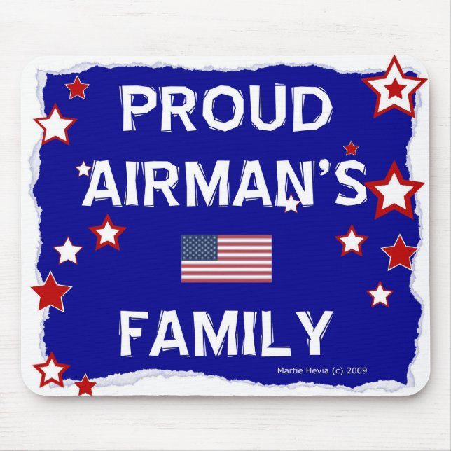 Família Orgulhosa de Airman - Mousepad (Frente)
