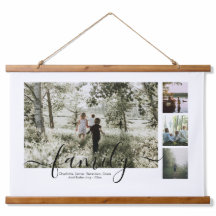 Família Personalizada de Colagem de Fotos e Texto